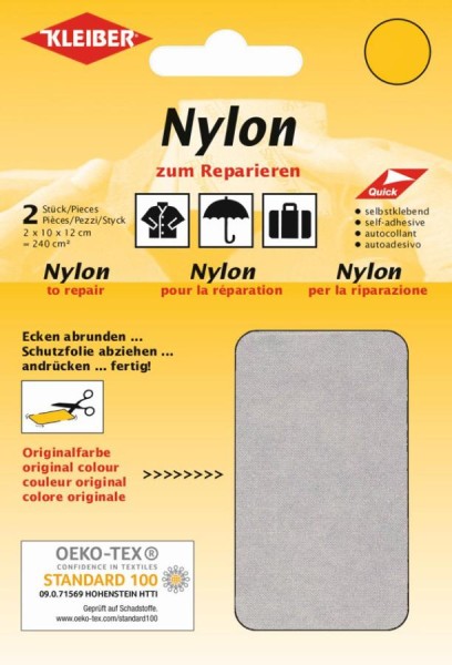 KLEIBER Nylon-Flicken, selbstklebend, kornblau