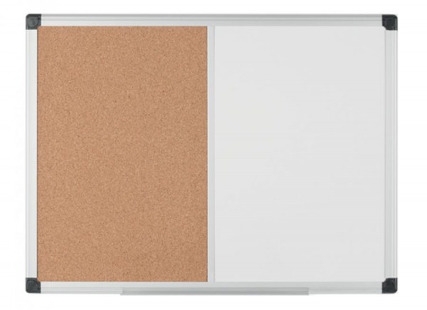Bi-Office Kombitafel, Weißwand / Kork, 600 x 450 mm