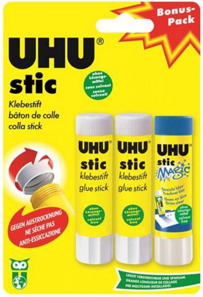 UHU Vorteilspack Klebestift stic und Klebestift stic Magic