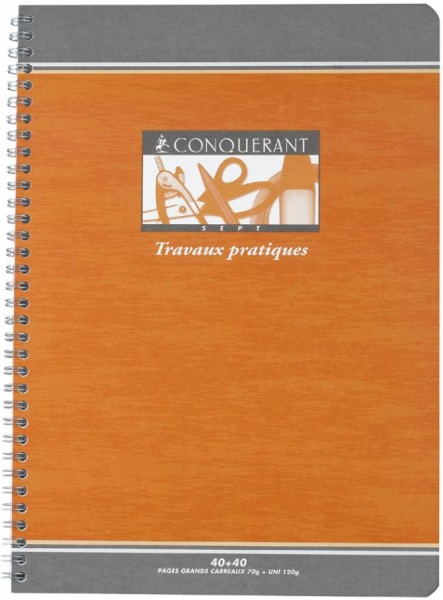 CONQUERANT SEPT Cahier de travaux pratiques, 240 x 320 mm