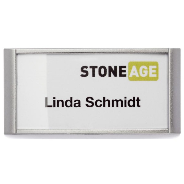 DURABLE Namensschild CLASSIC, mit Magnet, 65 x 30 mm, silber