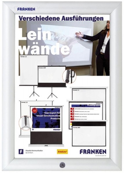 FRANKEN Plakatrahmen Security, DIN A4, 32 mm Rahmenprofil