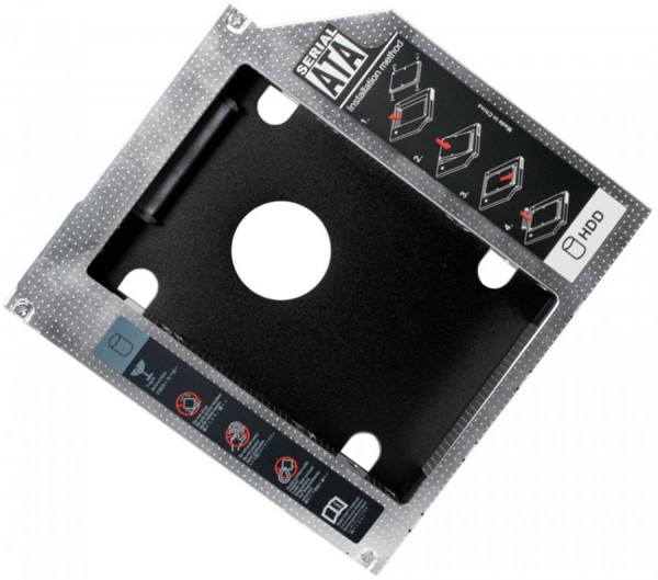 LogiLink 2,5´ SATA Festplatten Caddy, (H)9,5 mm, schwarz