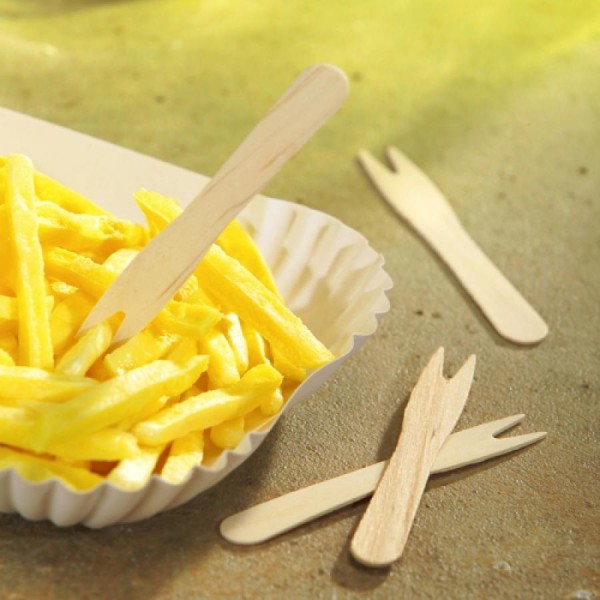 PAPSTAR Pommes-Frites-Gabeln ´pure´, Länge: 121 mm
