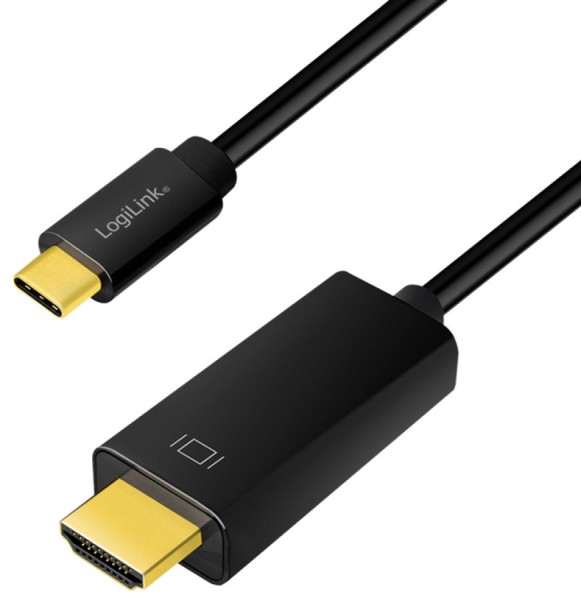 LogiLink USB-C - HDMI-Anschlusskabel, 3,0 m, schwarz