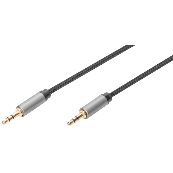DIGITUS Audio Anschlusskabel, 3,5 mm Klinke, 1,8 m, schwarz