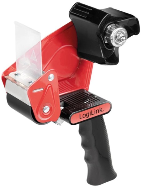 LogiLink Handabroller für Verpackungsklebeband, schwarz/rot