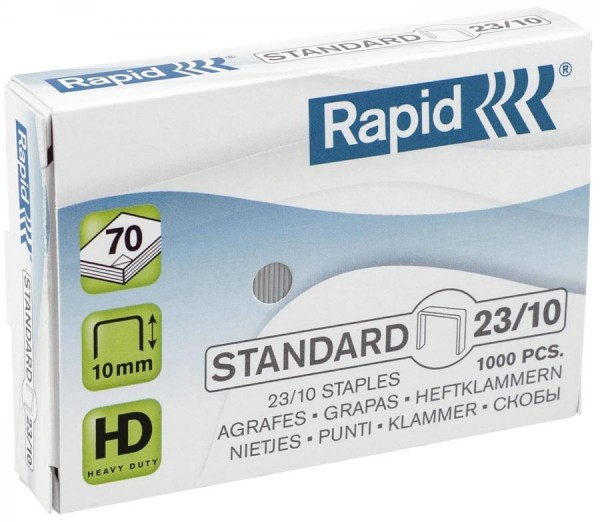 Rapid Heftklammern Standard 23/10, galvanisiert