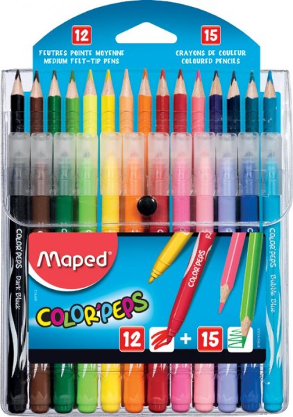 Maped Kombipackung Buntstifte und Fasermaler COLOR´PEPS