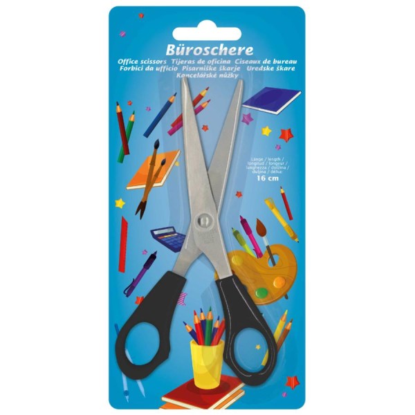 KLEIBER Büroschere, Länge: 160 mm, rot, Rechtshänder