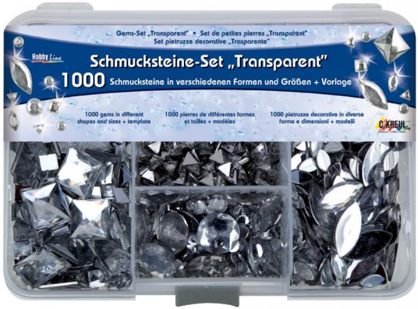 KREUL Schmucksteine-Set Hobby Line ´Transparent´