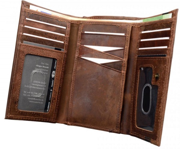 Alassio Damen-Geldbörse, Leder, dunkelbraun