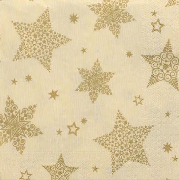 PAPSTAR Weihnachts-Motivservietten Christmas Shine , creme