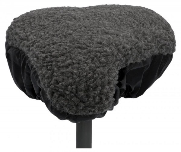 FISCHER Fahrrad-Satteldecke, wendbar, grau/schwarz