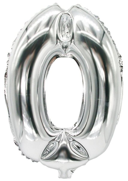 PAPSTAR Folienballon Zahlen , Ziffer: 2 , silber