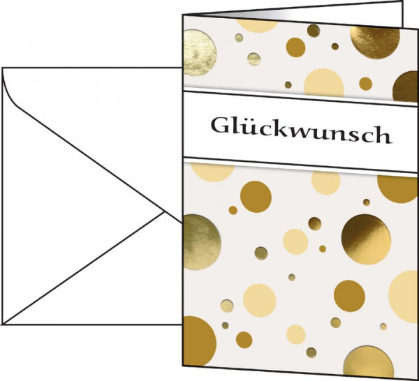sigel Grußkarte "Golden Bubble", (B)115 x (H)170 mm