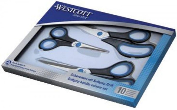WESTCOTT Schere Easy Grip, 3er-Set, Länge: 130+210+250 mm