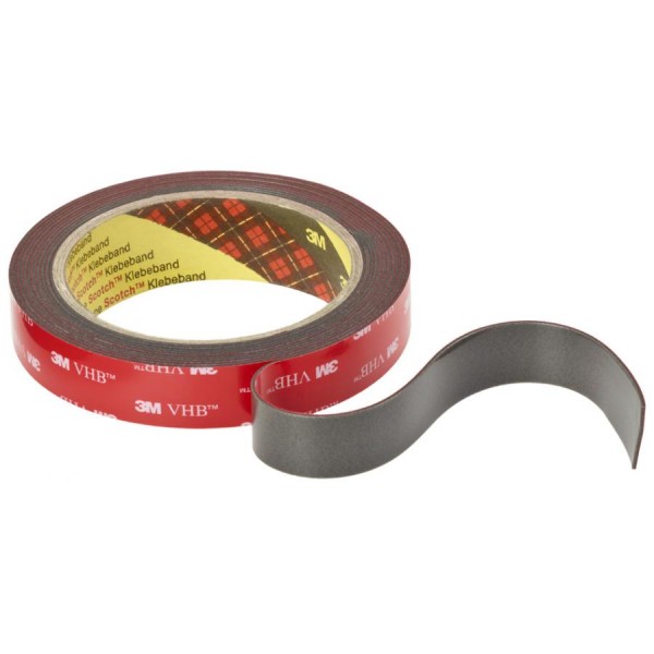 3M VHB Hochleistungsklebeband 4611F, 19 mm x 3 m, grau