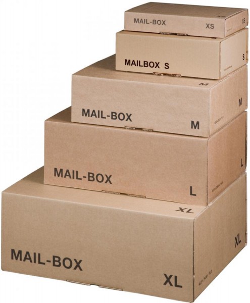 smartboxpro Paket-Versandkarton MAIL BOX, Größe: XS, braun