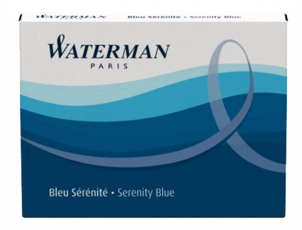 WATERMAN Standard Großraum-Tintenpatronen, blau, im Blister