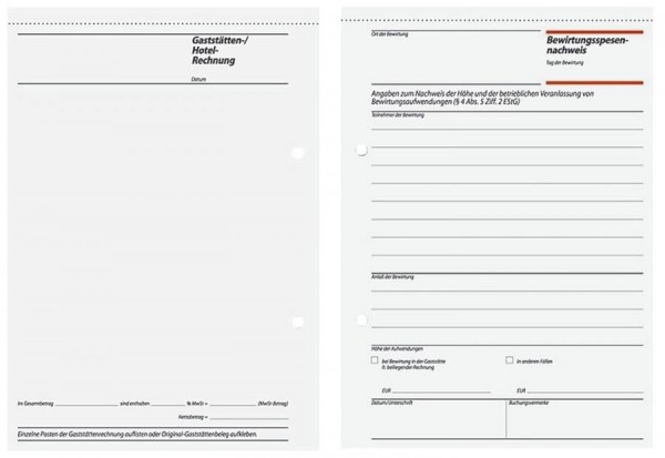 sigel Formularbuch ´Bewirtungsspesennachweis´, A5, 50 Blatt