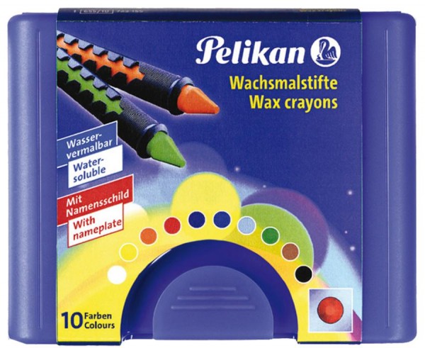 Pelikan Wachsmaler 655/10, mit Schiebehülse, rund