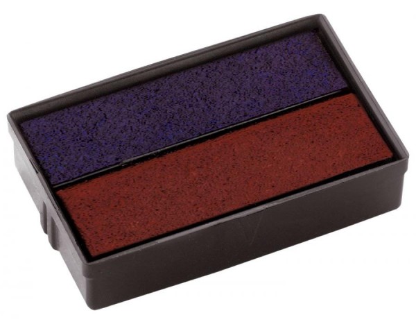 COLOP Ersatzstempelkissen E/10/2, blau/rot, Doppelpack