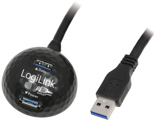 LogiLink USB 3.0 Docking Station, 2-fach, mit Ladefunktion