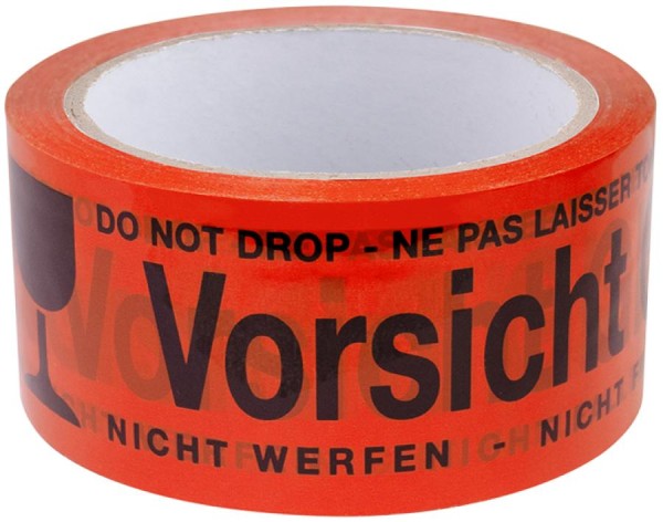 LogiLink Signalklebeband Vorsicht Glas !, rot, aus PP