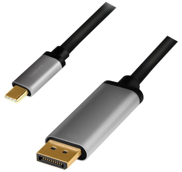 LogiLink USB 3.2 Kabel, USB-C - DisplayPort Stecker, 1,8 m