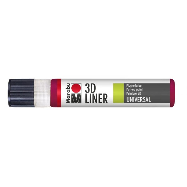 Marabu Relieffarbe ´3D-Liner´, 3D-rubinrot, 25 ml
