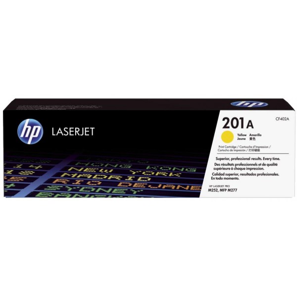 Original Toner No.201A CF402A für hp Color LaserJet, gelb