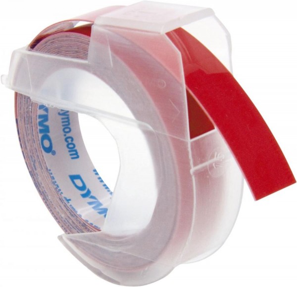 DYMO Prägeband 3D, 9 mm breit, 3 m lang, rot, glänzend