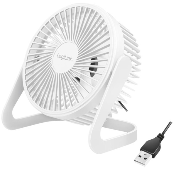LogiLink USB-Schreibtisch-Ventilator, 40 dB, weiß