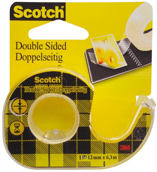 Scotch doppelseitiger Klebefilm 665, 12 mm x 6,3 m