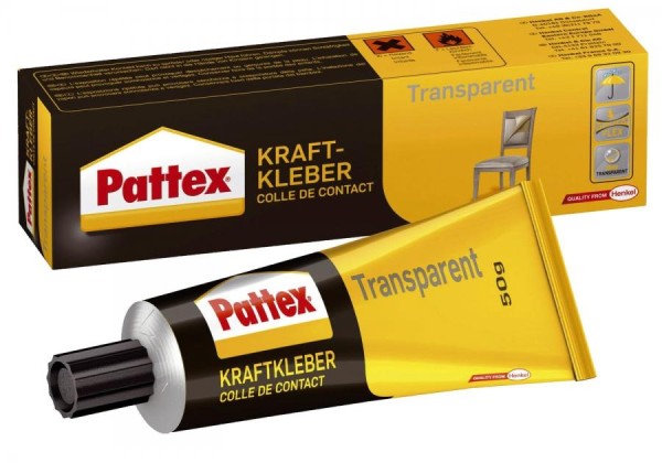 Pattex Kraftkleber Transparent, lösemittelhaltig, 50 g Tube