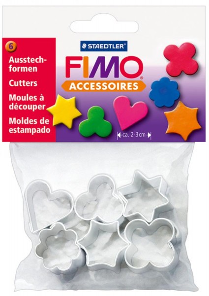 FIMO Ausstechformen für Modelliermasse, aus Metall, 6 Motive