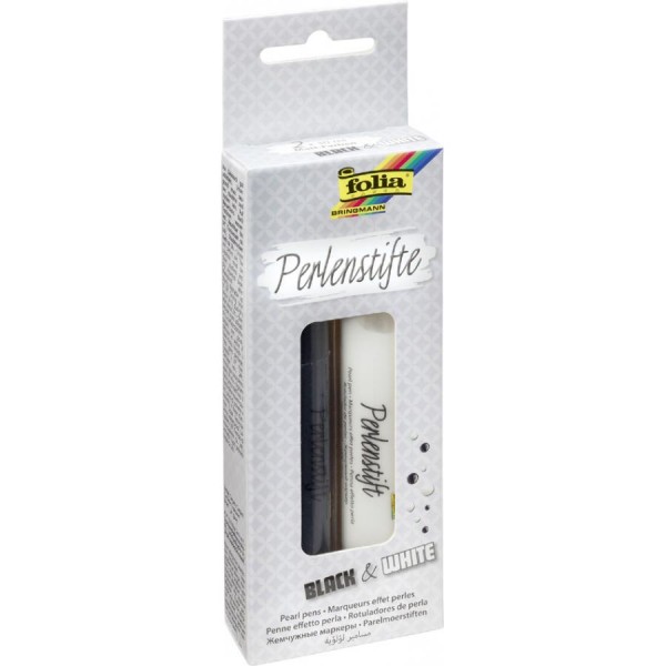 folia Perlenstifte ´Black & White´, 30 ml, 2er Set