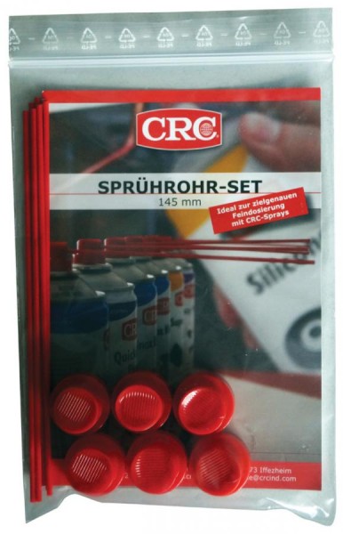 CRC Sprührohr-Set für CRC Spraydosen, 145 mm, rot