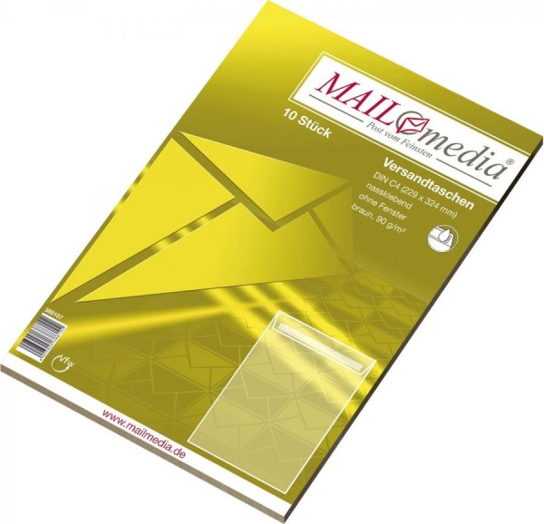 MAILmedia Versandtasche Natron braun, C4, ohne Fenster
