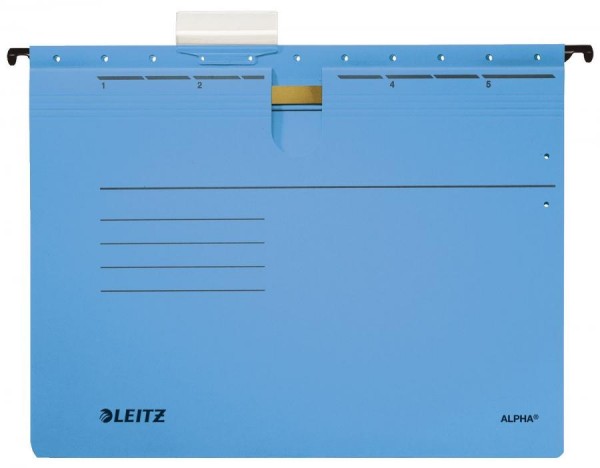 LEITZ ALPHA Hängehefter, A4, kaufmännische Heftung, blau