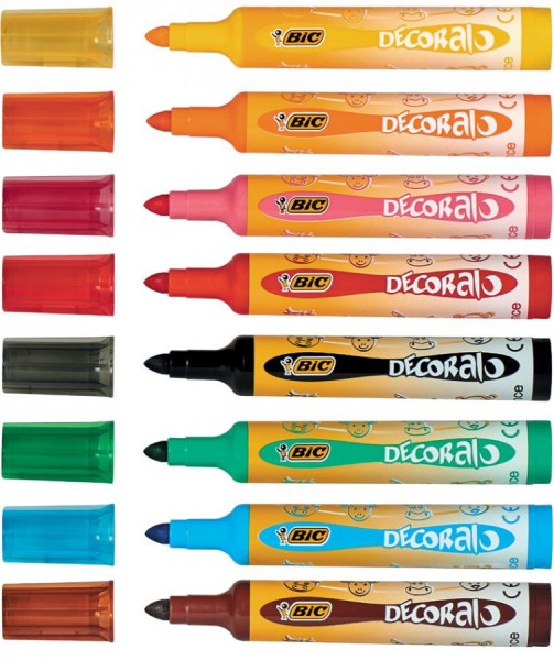 BIC KIDS Fasermaler Decoralo, 8er Kartonetui