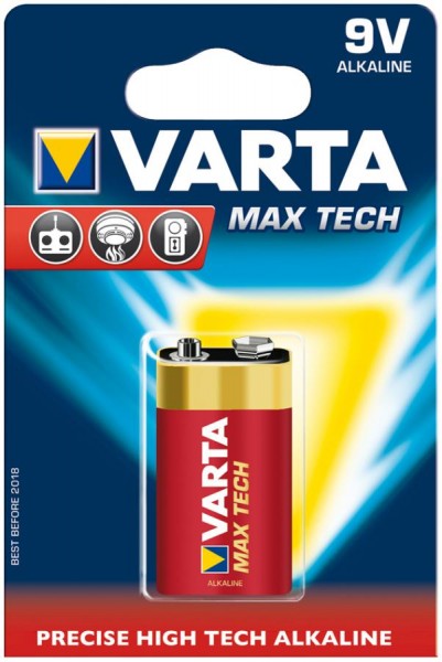 VARTA Alkaline Batterie ´LONGLIFE Max Power´, E-Block (9V)