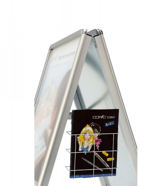 magnetoplan Topschild für Plakatständer SP A1, weiß