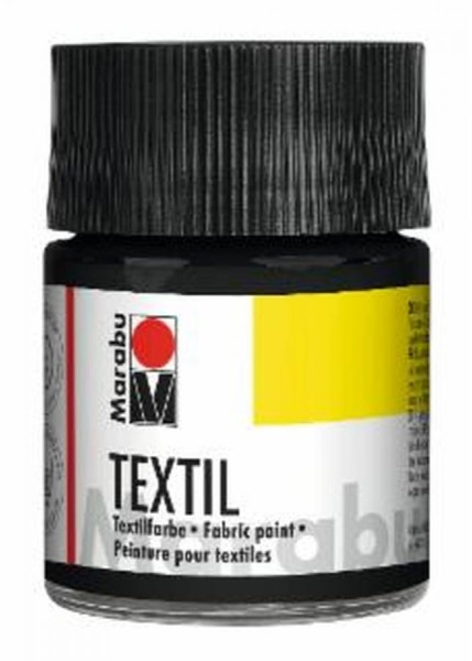 Marabu Textilfarbe ´Textil´, schwarz, 50 ml, im Glas