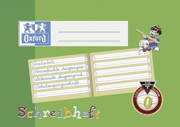 Oxford Schreibheft, DIN A5 quer, Lineatur: 0