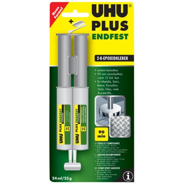 UHU 2-Komponenten-Klebstoff plus endfest, 33 g in Tube