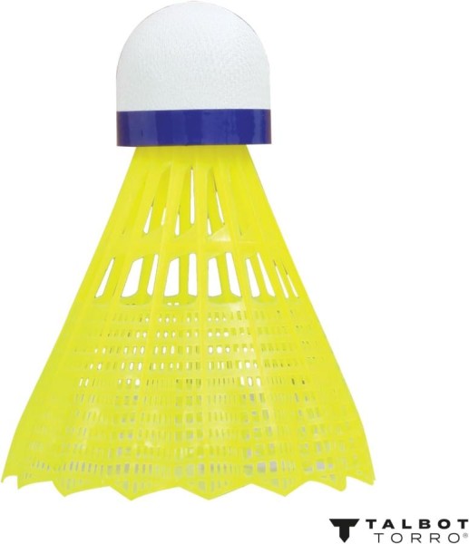 TALBOT torro Badmintonball Tech 350, medium, gelb/blau