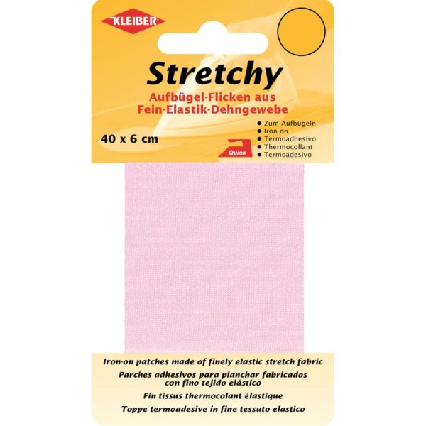 KLEIBER Stretchy-Bügel-Flicken, 400 x 60 mm, rosa