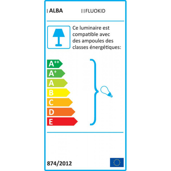 ALBA LED-Tischleuchte "FLUOKID2", Farbe: schwarz